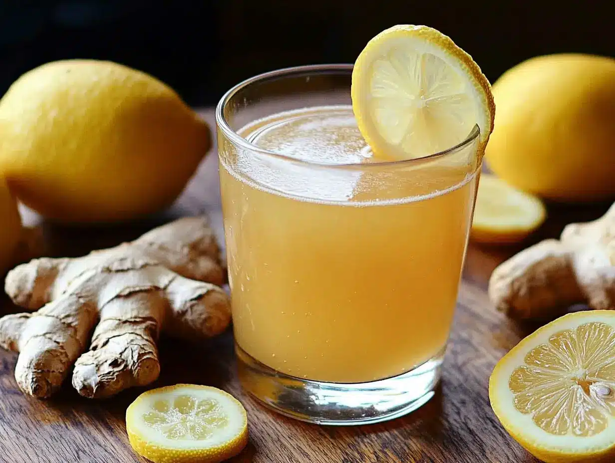 Close-up of natural Zepbound recipe with lemon and ginger