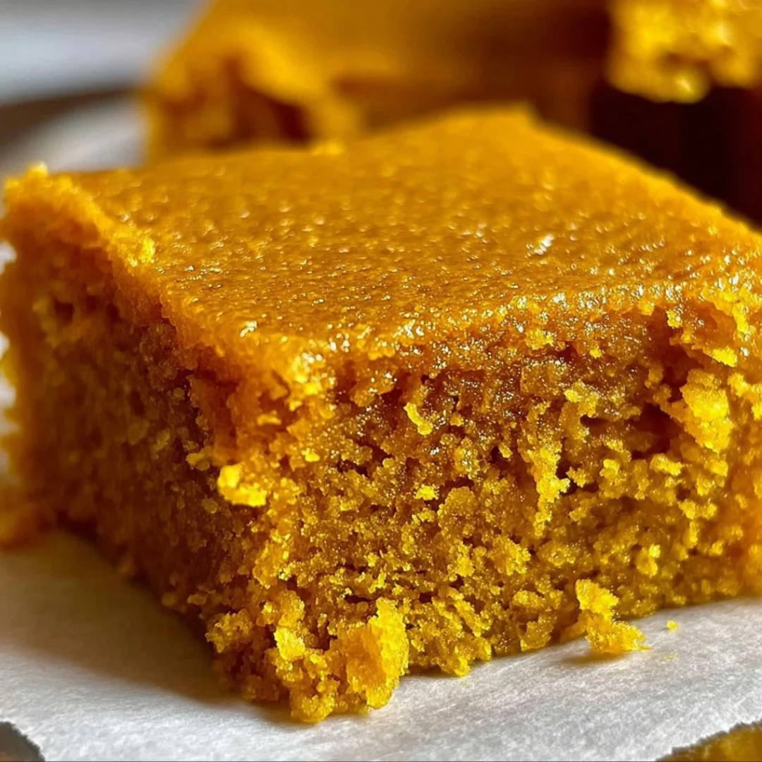 Homemade sugar free pumpkin bars topped with cinnamon and nuts