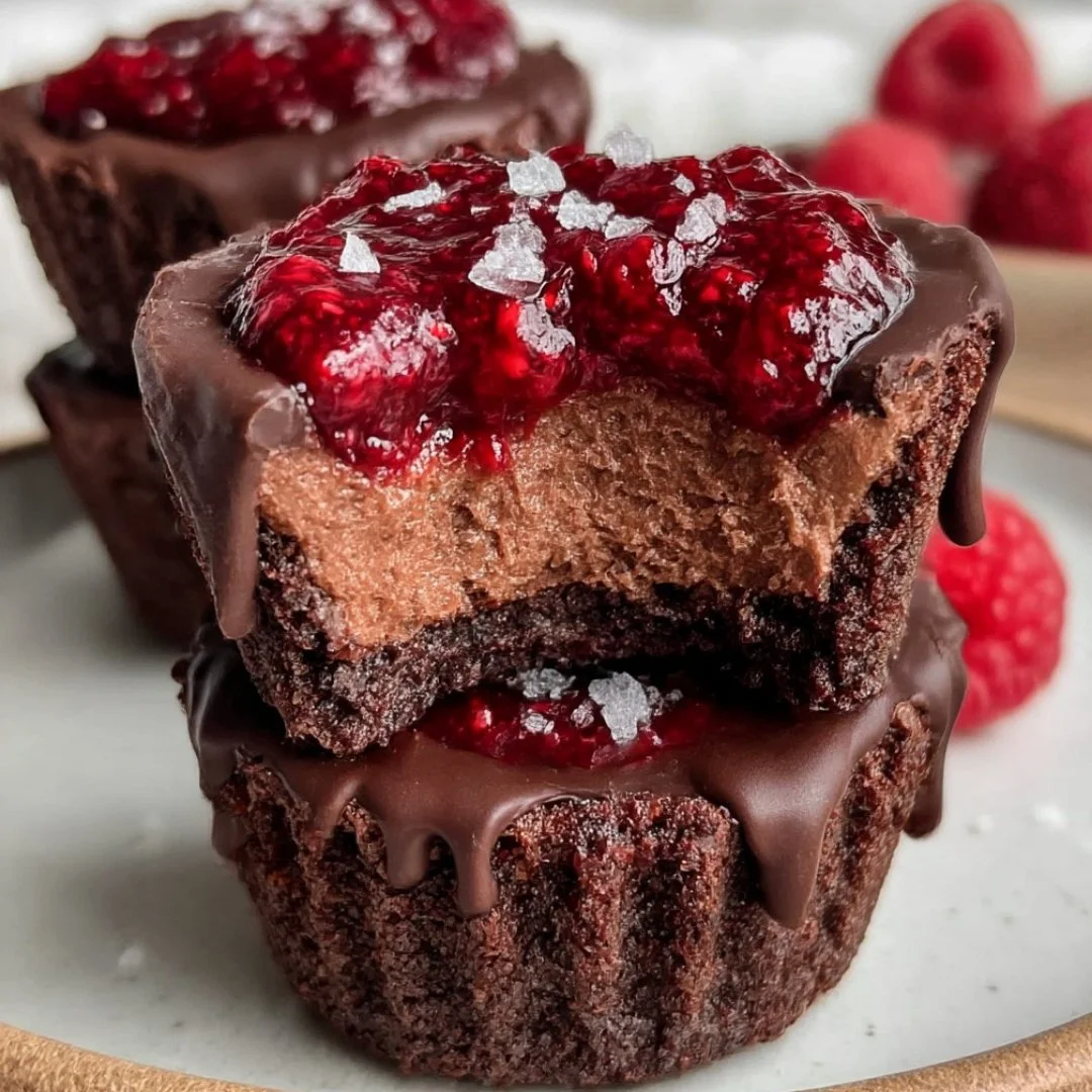 No bake raspberry chocolate mousse cups for a delicious dessert treat
