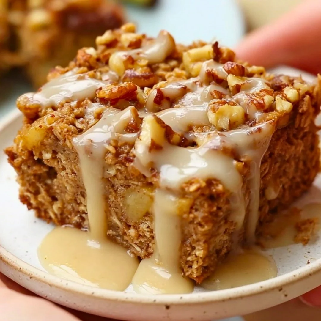 Delicious Gingerbread Baked Oatmeal topped with spices and nuts