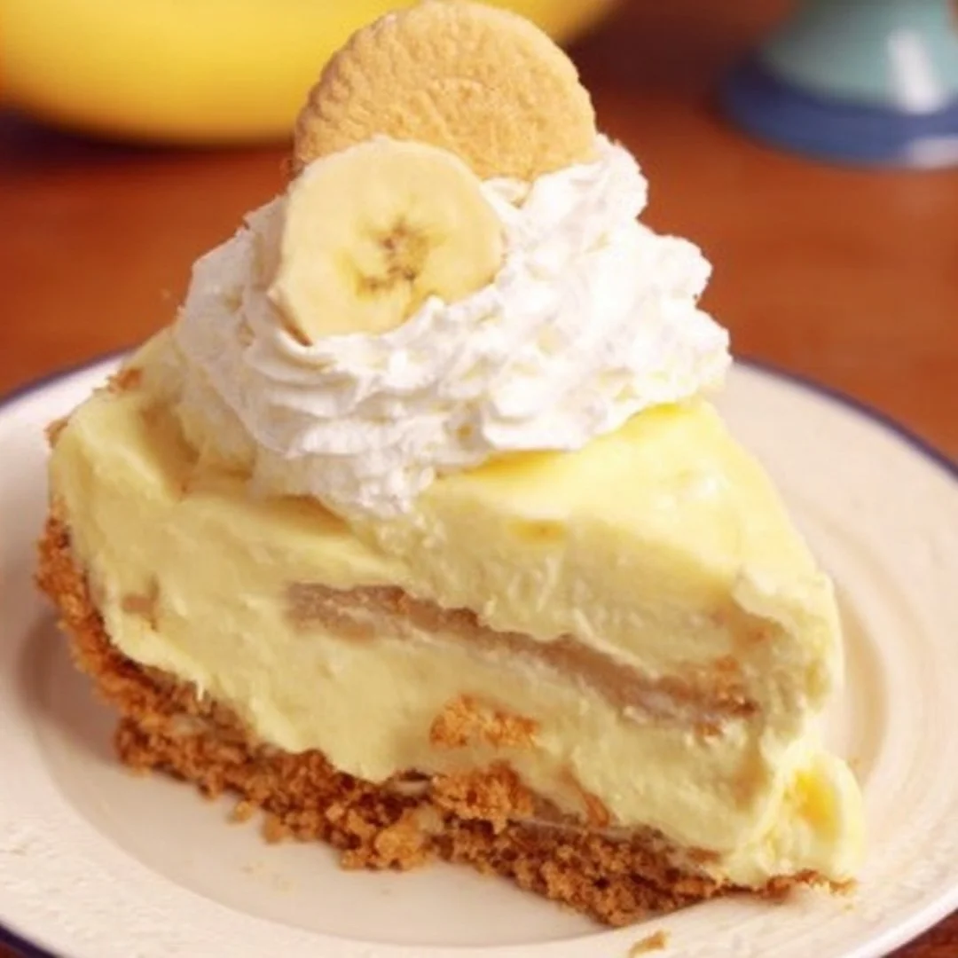 Delicious banana pudding cheesecake with creamy layers and banana slices on top
