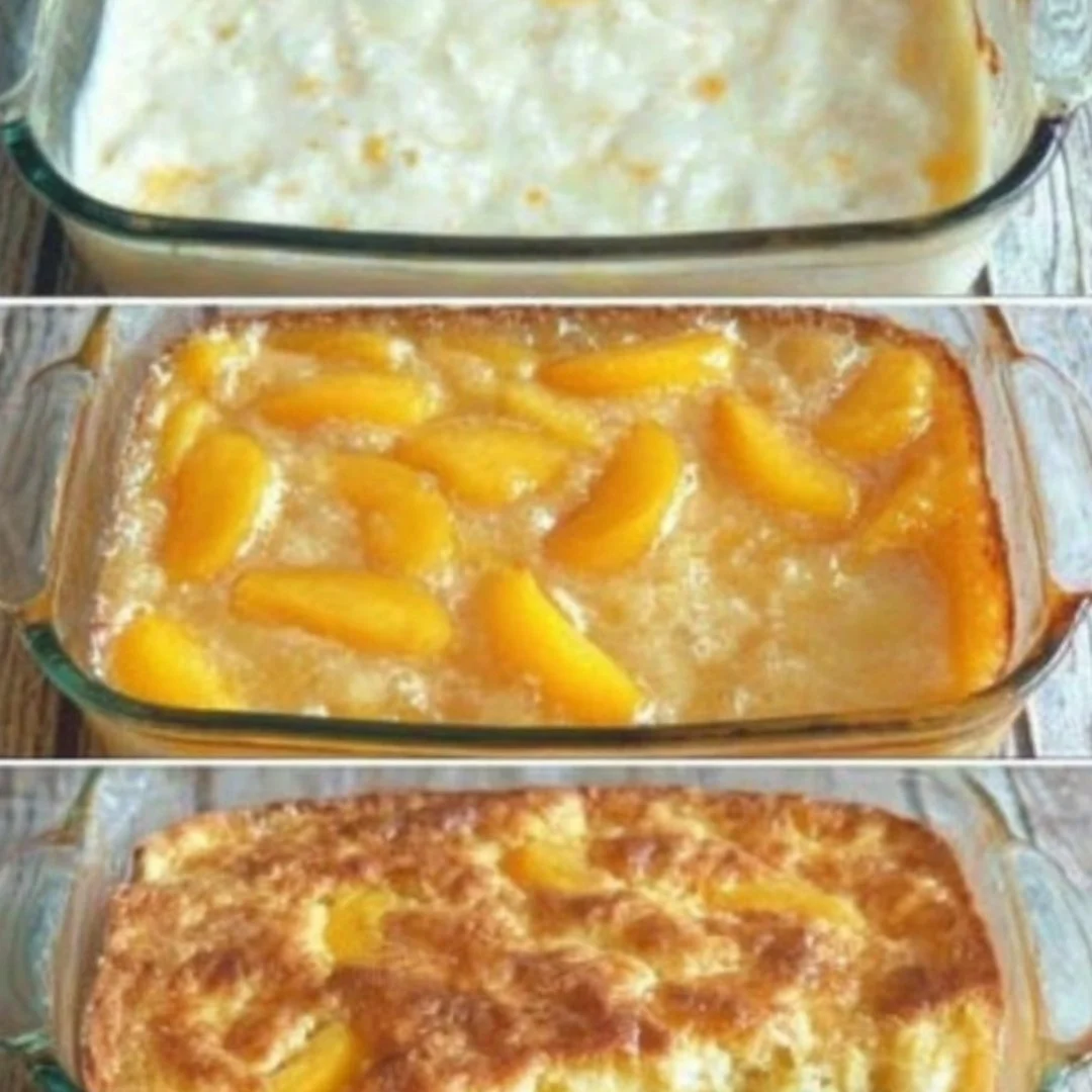 Delicious easy peach dessert with fresh peaches and cream